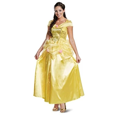 Abbildung von Disguise Damen Belle Deluxe Kostüm für Erwachsene, gelb, Small (4 6) US