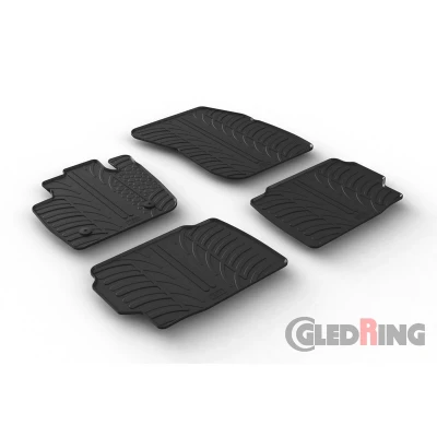 Abbildung von Gledring 0551 Fußmattensatz Gummi vorne und hinten 4 schwarz 750mm 550mm