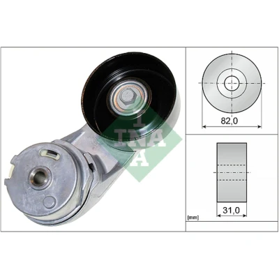 Abbildung von INA 534 0372 10 Spannarm, Keilrippenriemen SAAB: 9 3 Saloon, Estate, OPEL: Astra J GTC, Antara