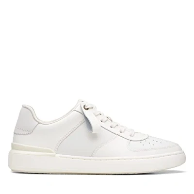 Abbildung von Clarks Herren Courtlite Tie Sneaker, White Leather, 46 EU