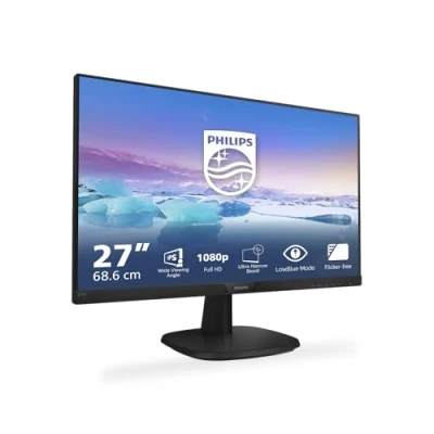 Abbildung von Philips 273V7QJAB 27 Zoll FHD Monitor (1920x1080, 75 Hz, VGA, HDMI, DisplayPort) schwarz