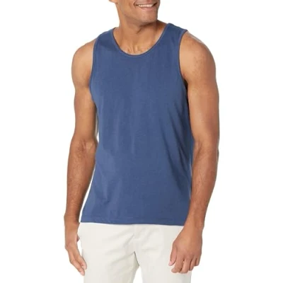Abbildung von Amazon Essentials Herren Tanktop, Schmale Passform, Blau Heide, M