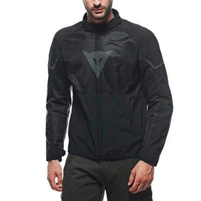 Abbildung von Dainese Ignite Air Tex Jacket, Motorrad Sommerjacke, Mesh Gewebe, Herren Motorradjacke, Weiche Protektoren, Schwarz/Schwarz/Reflex Grau, 52