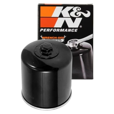 Abbildung von K&amp;N Powersports Ölfilter Patrone 76x98mm kompatibel mit Harley Davidson (KN 174B) Schwarz