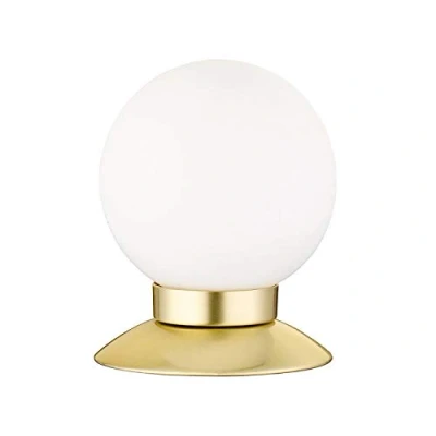 Abbildung von Reality Leuchten LED Tischleuchte Princess R52551908, Metall Messing matt, Glas opal weiß inkl. 3 Watt LED, 10 x 13 cm