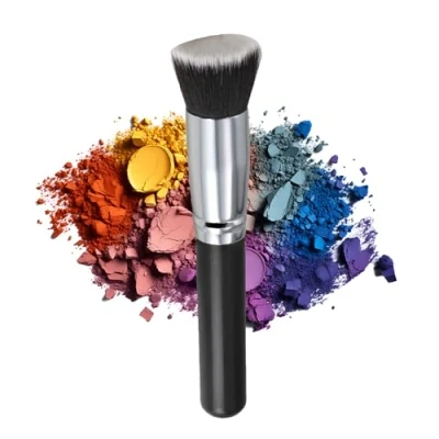 Abbildung von TRIXES Foundation Make up Pinsel Flat Top Kabuki Brush Blender Komplettanwendung für Concealer , Puder Creme und Flüssig Dichte Premium Synthetik Polier Tupferborsten