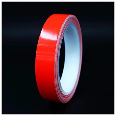 Abbildung von 10 Meter (0,89/Meter) Glanz Zierstreifen Auto Motorrad Boot Modellbau Silber Chrom Finest Folia Dekorstreifen Seitenstreifen (Neon Rot, 20mm Breite)