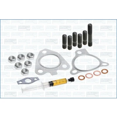 Abbildung von AJUSA JTC11766 Montagesatz, Lader with studs, syringe oil mit Dichtungen Montageanleitung HYUNDAI: ix35, SANTA FE 2, KIA: Sportage III