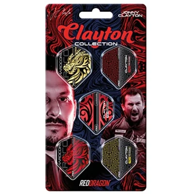 Abbildung von RED DRAGON Jonny Clayton Hardcore Dart Flug Sammlungen 5 Sätze pro Packung (15 Flüge insgesamt)