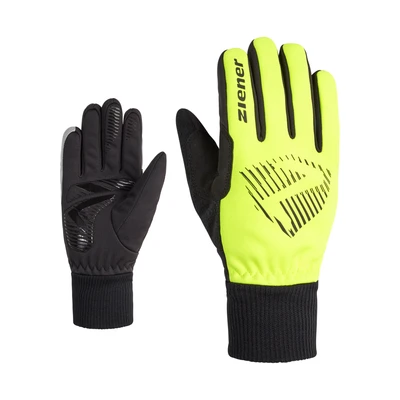 Abbildung von Ziener Kinder DOMMI Fahrradhandschuhe, Winter Soft Shell, Winddicht, gefüttert, Poison Yellow, XL