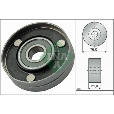 Abbildung von INA 532 0567 10 Umlenkrolle AUDI: A8 D3, A6 C6 Avant, A5 B8 Coupe, VOLKSWAGEN: Touareg I