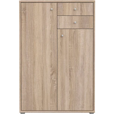 Abbildung von FORTE TEMPRA 2 Kommode mit Türen und Schubladen, Holzwerkstoff, Sonoma Eiche, 73.7 x 111.1 34.8 cm
