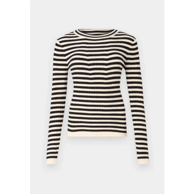 Abbildung von Pieces Crista LS Oneck NOOS BC Strickpullover, Damen, Größe: XXL, Black/birch