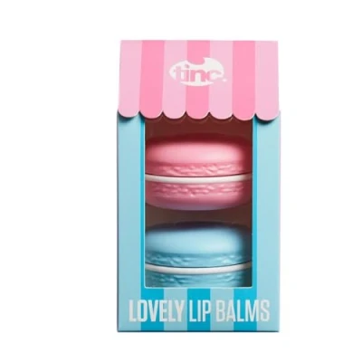 Abbildung von Tinc feuchtigkeitsspendender Lippenbalsam im Geschenkset, Macaron Design, duftend, Blau, 2 Stück