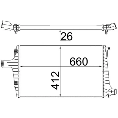 Abbildung von MAHLE ORIGINAL CI 335 000S Ladeluftkühler AUDI: A6 C5 Avant, Saloon