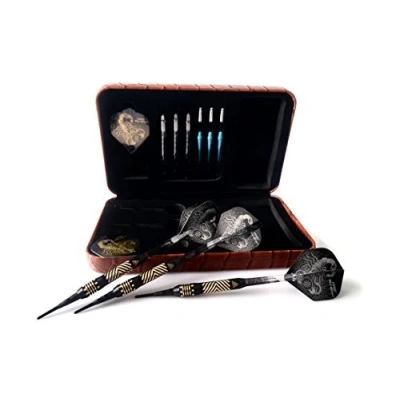 Abbildung von CUESOUL Black Scorpion Deluxe Soft Dartpfeile Set with Luxury Case, 16 gram (B2307)