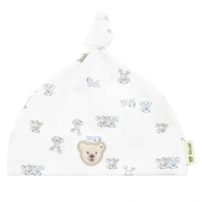 Abbildung von Steiff Mütze EU Größe 37 Bright White, Kinder Mütze, Ohrenschützer für Kinder, leichte und atmungsaktive Frühlingsmütze, weich bequem, waschmaschinenfest