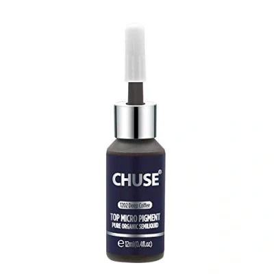 Abbildung von CHUSE T202 Tiefen Kaffee Microblading Micro Pigment Permanent Make up Tattoo Ink Kosmetische Farbe Erfüllt SGS, DermaTest 12 ml (0,4fl.oz)