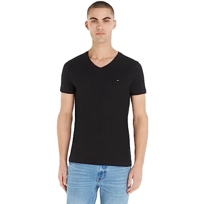 Abbildung von Tommy Hilfiger CORE SLIM V NECK TEE Tshirt basic, Herren, Größe: Small, Black