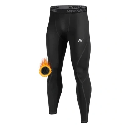 Abbildung von MEETWEE Thermounterhose Herren, Thermounterwäsche Lange Unterhose Winter Leggings Funktionsunterwäsche Skiunterwäsche Warme Unterwäsche Männer