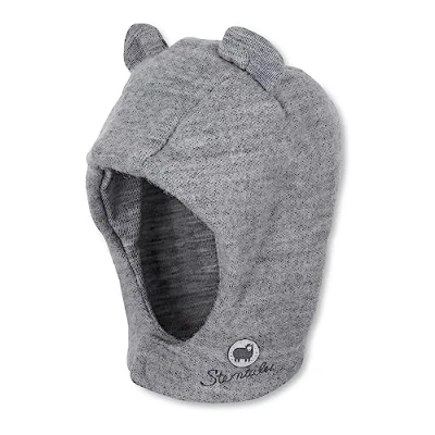 Abbildung von Sterntaler Unisex Baby Schalmütze aus Wolle (Merino) Mütze, Silber Melange, 45