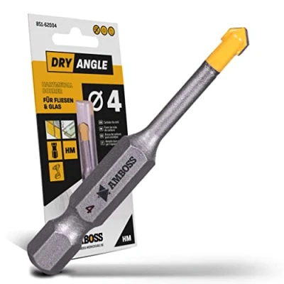 Abbildung von Amboss DryAngle Ø 4mm Fliesenbohrer Glasbohrer Keramikbohrer Sechskantschaft für Bohrmaschinen Glas/Wandfliesen/Dachziegel/Keramik bohren