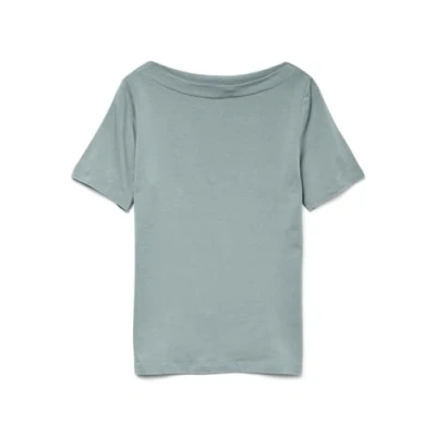 Abbildung von Vero Moda Vmpanda Tshirt basic, Damen, Größe: Small, Gray mist