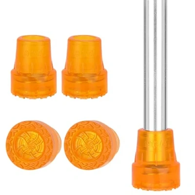 Abbildung von supregear Gehstockkappen (4er Pack), 19 mm Ersatz Gehstockkappe für Gehstöcke Krücken, Strapazierfähige Hochpolymer PVC Gehstockkappe, Rutschfester Stabiler Fußpolster, Klappbarer Gehstock Zubehör