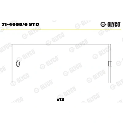 Abbildung von Pleuellager GLYCO 71 4055/6 STD