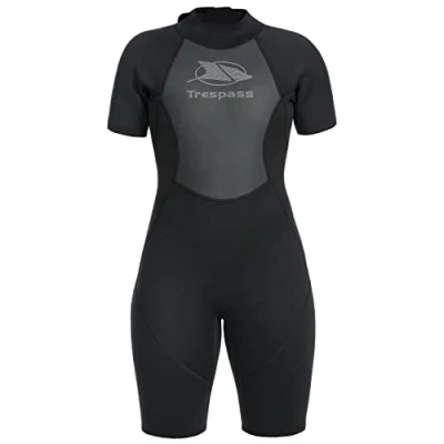 Abbildung von Trespass Scubadive, Black, M, Kurzer Neoprenanzug mit 7mm Reißverschluss für Damen, Medium, Schwarz