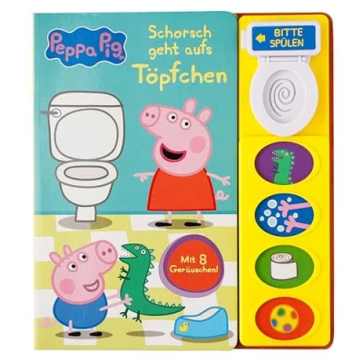 Abbildung von Peppa Pig Schorsch geht aufs Töpfchen Mein Klo Soundbuch Pappbilderbuch mit Klospülung und 8 Geräuschen Wutz: Tönendes Buch