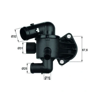 Abbildung von MAHLE ORIGINAL TI 33 87 Kühlwasserthermostat mit Dichtung VOLKSWAGEN: GOLF 6, Passat B6 Variant, B7 Alltrack, SKODA: Yeti, Octavia 2 Combi