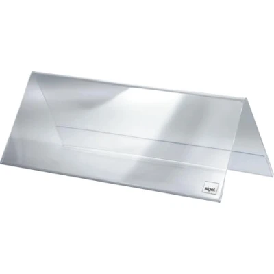 Abbildung von SIGEL TA130 Tischaufsteller Dachform 5er Pack für 24 x 9 cm, Tisch Namensschilder beidseitige Präsentation, incl. 5 Einsteckkarten