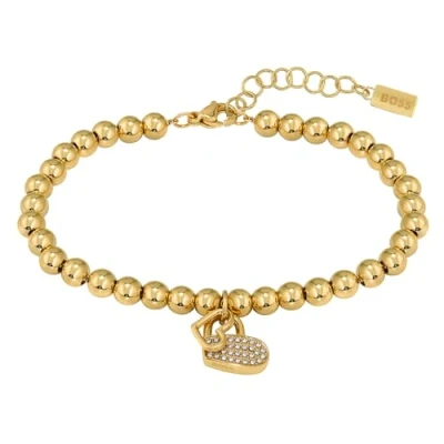 Abbildung von BOSS Beads Collection Armband goldcoloured, Damen, Größe: One Size, Gold coloured