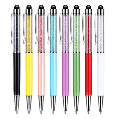 Abbildung von Stylus Pen für Tablets 8 Stück 2 in 1 Kugelschreiber Schwarze Tinte und Universelle Eingabestift Styli Touchscreen Stifte iPhone Smartphones Samsung Galaxy Alle Geräte (8 Farben)