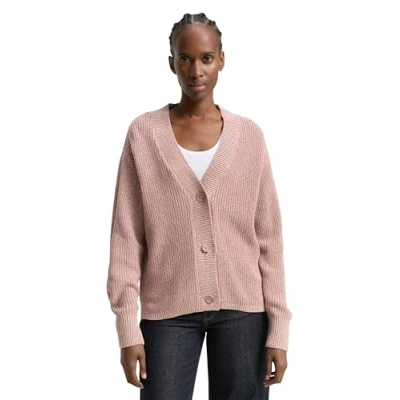 Abbildung von TOM TAILOR Denim Cardigan, mit Strickstruktur und Knopfleiste