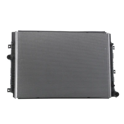 Abbildung von VALEO 735629 Kühler, Motorkühlung Aluminium 650 449 34 Kühlrippen mechanisch gefügt VOLKSWAGEN: CADDY 4 Kombi, Kasten, Scirocco III