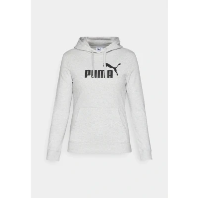 Abbildung von Puma LOGO Hoodie Kapuzenpullover, Damen, Größe: XS, Light gray heather