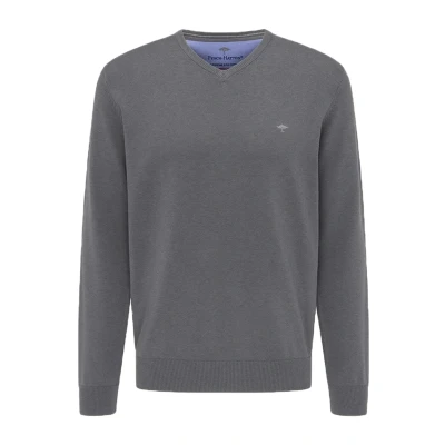 Abbildung von Fynch Hatton Strickpullover, Herren, Größe: 44, Steel