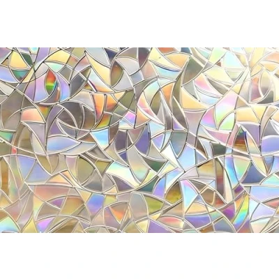 Abbildung von MARAPON® Sichtschutzfolie Fenster Regenbogeneffekt [90x200 cm] inkl. eBook mit Profitipps statische Haftung Fensterfolie selbsthaftend blickdicht 3D Dekorfolie Milchglasfolie