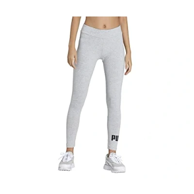Abbildung von PUMA Damen Ess Logo Legging tights, Hellgrau Heather, XXL EU