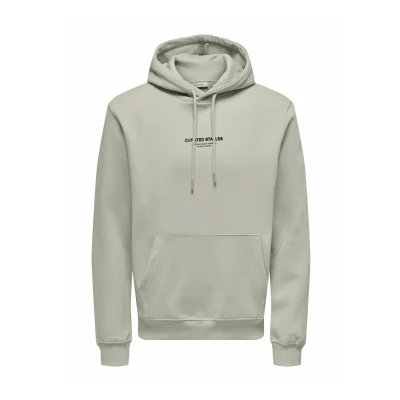 Abbildung von ONLY &amp; SONS Herren ONSCURATED REG Hoodie Sweat Kapuzenpullover, Silver Lining, L