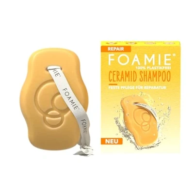 Abbildung von Foamie Festes Shampoo Repair, Haar für geschädigtes mit Ceramide &amp; Marula Öl Anti Frizz, Haarpflege repariert schützt, vereint Wissenschaft Natur gesundes Haar, 80g