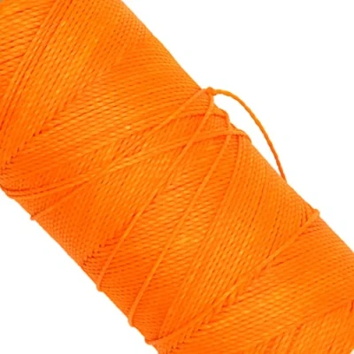 Abbildung von LINHASITA, Garnspule, gewachst, 100 g / 170 Meter, Dicke: 1 mm, Polyester, Makramee Garn, 30 Farben metros gr Phosphororange