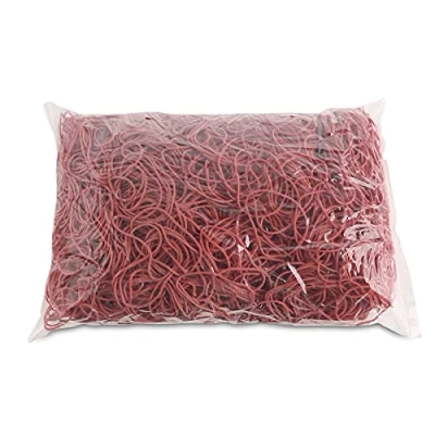 Abbildung von OFFICE PRODUCTS Gummibander Durchmesser: 50mm Farbe: Rot/Gewicht: 1000g 1 kg/Haushaltsgummi Gummiringe Gummi/Kautschuk 60% / Gummis für Zuhause Büro Schule