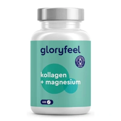 Abbildung von Kollagen + Magnesium 450 Tabletten 3600 mg Kollagenhydrolysat 169 aus Magnesiumoxid pro Tag Für Knochen und Muskeln * Sorgfältig laborgeprüft ohne unerwünschte Zusätze