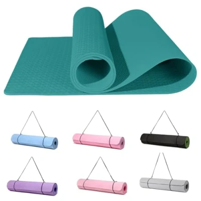 Abbildung von Good Nite Gymnastikmatte Yogamatte Fitnessmatte Rutschfest Trainingsmatte Sport Turn Matten Pilates Matte Bodenturnmatte Mit Tragegurt 183 x 61 0.6 cm (Türkis)