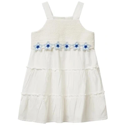 Abbildung von United Colors of Benetton WITH MACRAMÉ Flowers Freizeitkleid für Kinder, Größe: 110, White