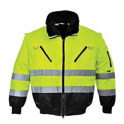 Abbildung von Portwest Hi Vis Warnschutz 3 in 1 Pilotjacke, Größe: S, Farbe: Gelb/Schwarz, PJ50YBRS