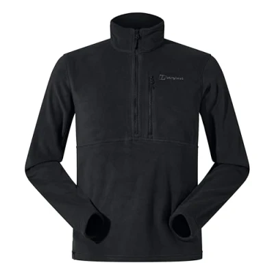 Abbildung von Berghaus Prism Half Zip Polartec Fleece für Herren, Jet Schwarz, XL